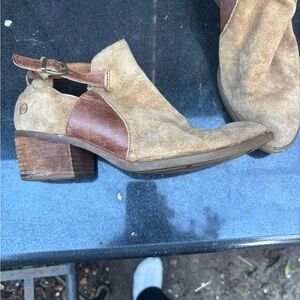 boc Tan and Brown Heeled Boots-make an offer